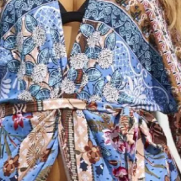 S-XXL Lela Vintage Rose Maxi Kimono 🌹New - Picture 5 of 9